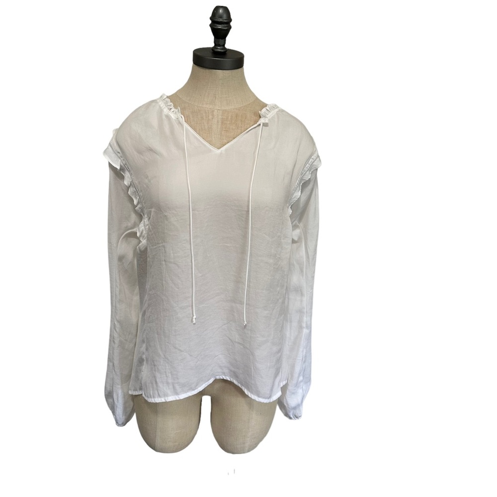 Anthropology Dolan Women’s White Long Sleeve blouse Size S